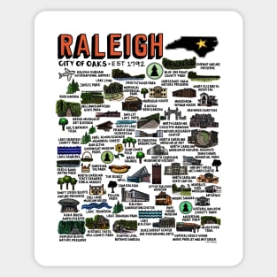 Raleigh NC Map Sticker